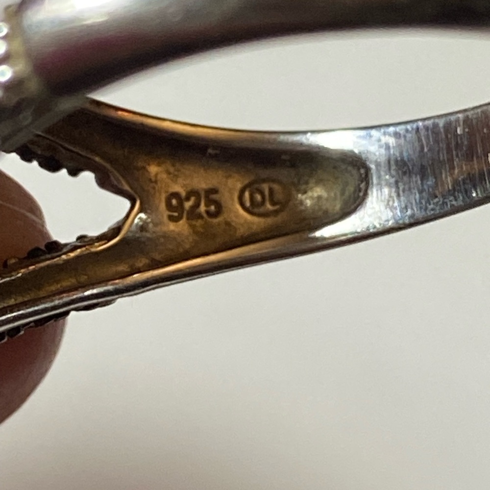 925 Dl Interlock Light & Dark Loop Textured Ring - image 4